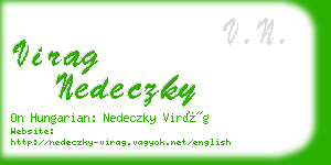 virag nedeczky business card